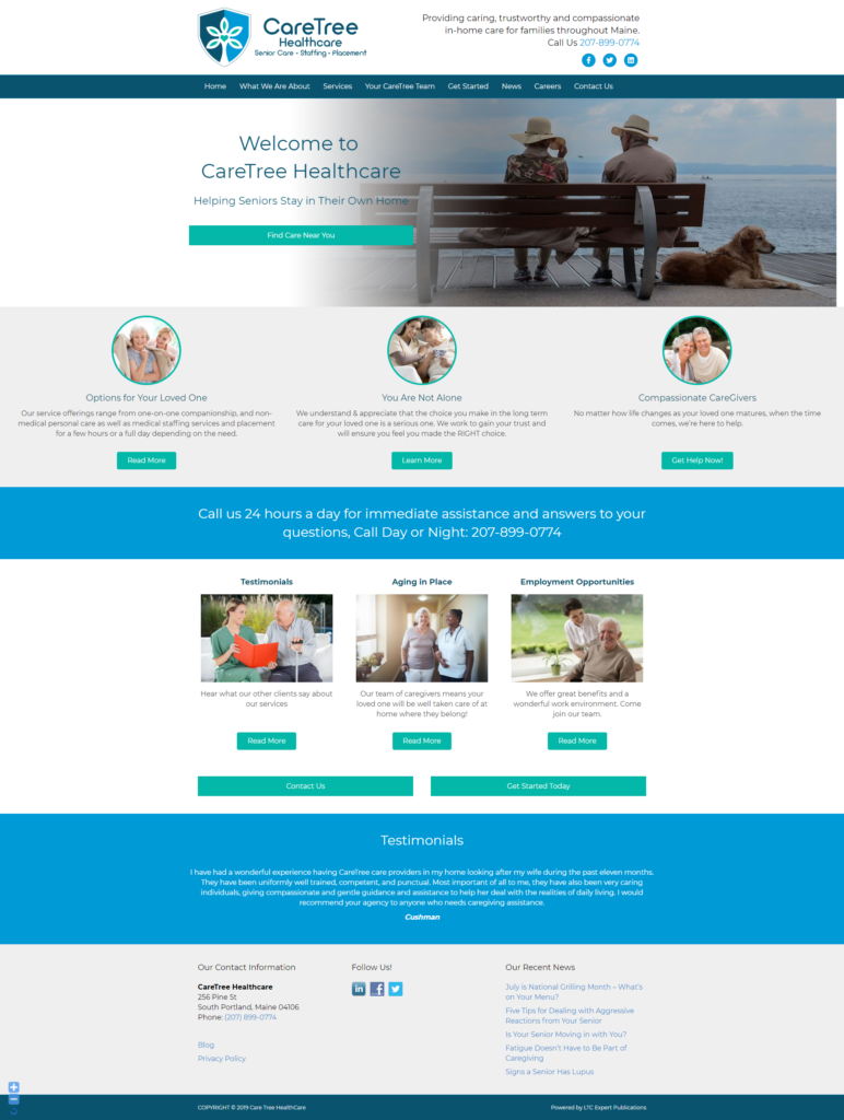 SEnior Care Website 3